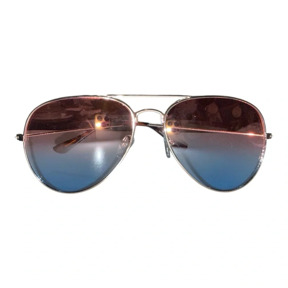 Pink and Blue Aviator Sunglasses - Picture 2 of 6